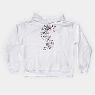 Kaleidoscope of Butterflies Kids Hoodie